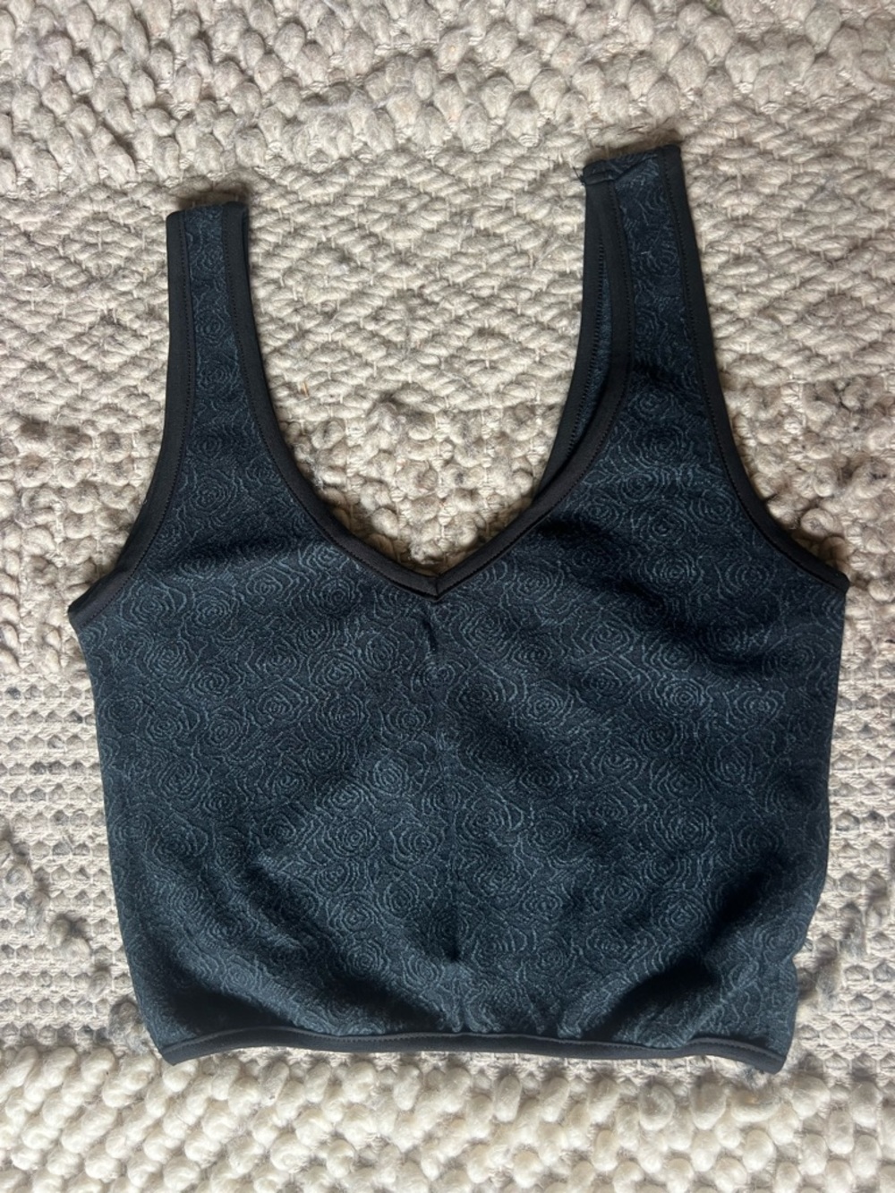 Una Pluma Cropped Tank Top Women Small Organic Cotton Stretch Fitted - Picture 2 of 4